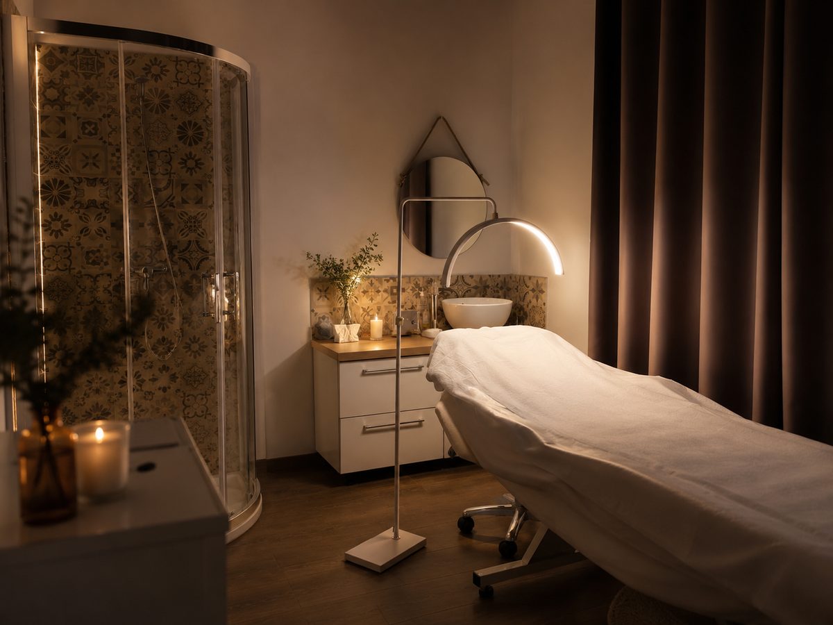 Cabina de masajes con ambiente relajante en Katherine Jimenez Lash & Beauty, Xirivella